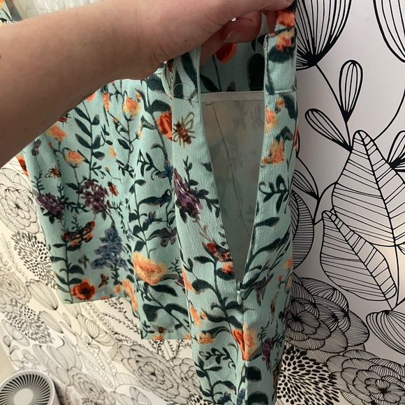 NWT/Cider Mint Floral Pinafore Romper - Picture 6 of 8